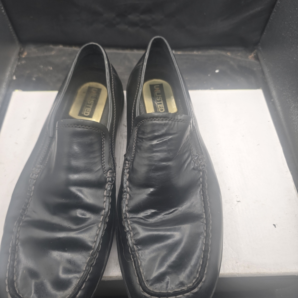 Unlisted by Kenneth Cole Black Leather Men's Loafers Size 10.5